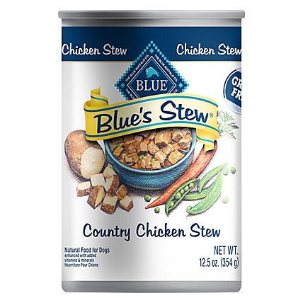 Blue Dog Food Blues Stew Grain Free Stew Country Chicken Can - 12.5 Oz - Image 1