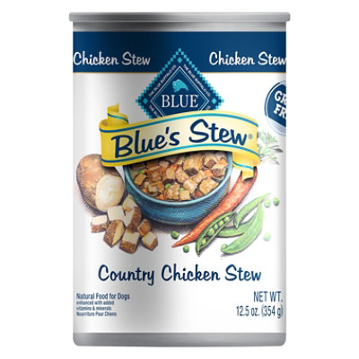 Blue Blues Stew Natural Chicken Stew Adult Wet Dog Food Can- 12.5 Oz