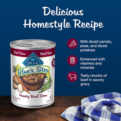 Blue Buffalo Blue's Stew Hearty Beef Stew Wet Dog Food In Can - 12.5 Oz - Image 4