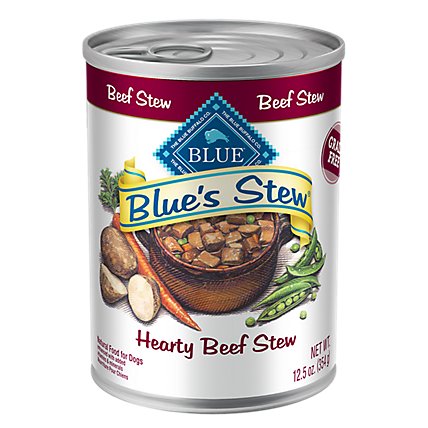 Blue Blues Stew Natural Beef Stew Adult Wet Dog Food Can - 12.5 Oz - Image 1