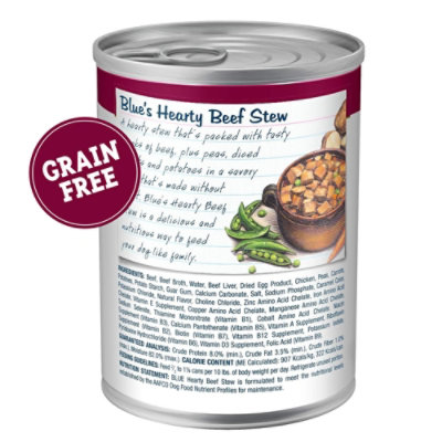 Blue Buffalo Blue's Stew Hearty Beef Stew Wet Dog Food In Can - 12.5 Oz - Image 2