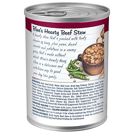 Blue Dog Food Blues Stew Grain Free Stew Hearty Beef Can - 12.5 Oz - Image 4