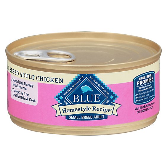 Blue Dog Food Homestyle Recipe Dinner Chicken Small Breed Can - 5.5 Oz