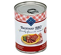 Blue Dog Food Family Favorite Recipes Backyard Bbq In Gravy Can - 12.5 Oz
