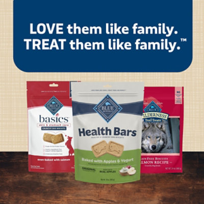 Blue Health Bars Natural Apple Yogurt Crunchy Dog Biscuit Treats Bag 16 Oz kingsfoodmarkets