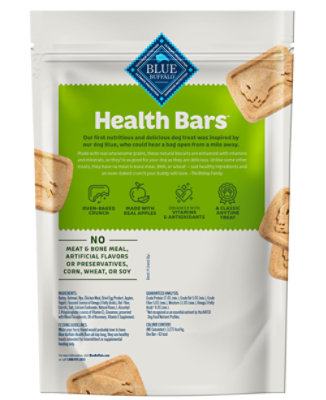 Blue Health Bars Natural Apple & Yogurt Crunchy Dog Biscuit Treats Bag - 16 Oz - Image 2