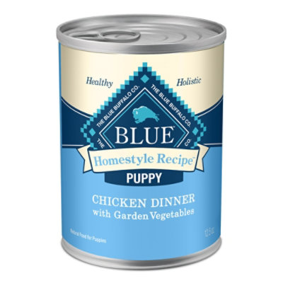 Blue Buffalo Homestyle Recipe Chicken Dinner with Garden Vegetables Puppy Wet Dog Food In Can - 12.5 Oz - Image 1