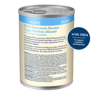 Blue Buffalo Homestyle Recipe Chicken Dinner with Garden Vegetables Puppy Wet Dog Food In Can - 12.5 Oz - Image 2