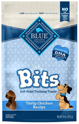 Blue Blue Bits Dog Treats Tasty Chicken Recipe Value Size Bag - 9 Oz