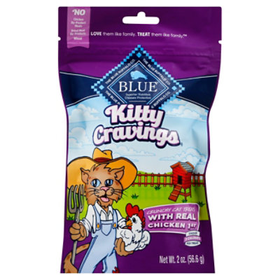 Blue Cat Treats Kitty Cravings Crunchy Real Chicken Bag - 2 Oz