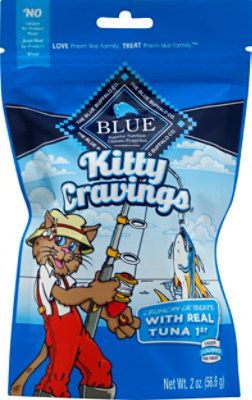 Blue Cat Treats Kitty Cravings Crunchy Real Tuna Bag - 2 Oz - Image 2