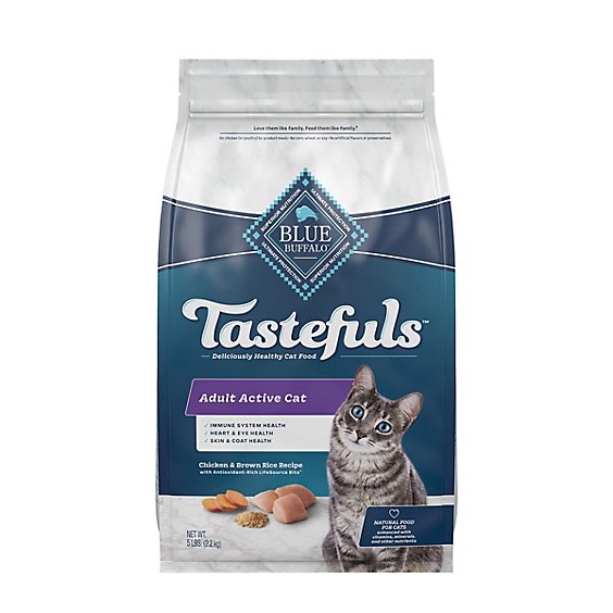 Blue Tastefuls Active Natural Chicken Adult Dry Cat Food - 5 Lb