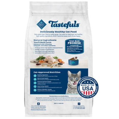 Blue Buffalo Tastefuls Natural Dry Food Active Adult Cats Chicken and Brown Rice Recipe 5 Lb - Image 2