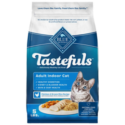 Blue Cat Food Indoor Health Adult Chicken & Brown Rice Recipe - 5 Lb - Image 1