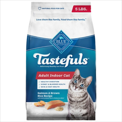 Blue Buffalo Tastefuls Natural Dry Food Adult Indoor Cats Salmon & Brown Rice Recipe 5 Lb - Image 1