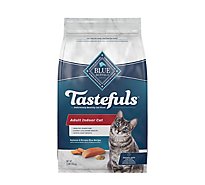 Blue Tastefuls Indoor Natural Salmon Adult Dry Cat Food Bag - 5 Lb