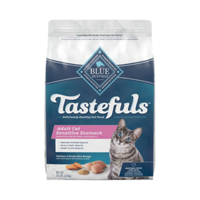 Blue Tastefuls Sensitive Stomach Natural Chicken Adult Dry Cat Food - 10 Lb