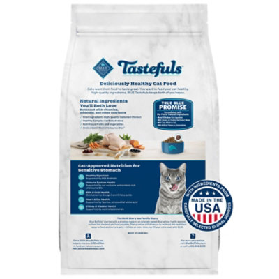 Blue Buffalo Tastefuls Natural Dry Food for Adult Cats Chicken & Brown Rice Recipe - 10 Lb - Image 2