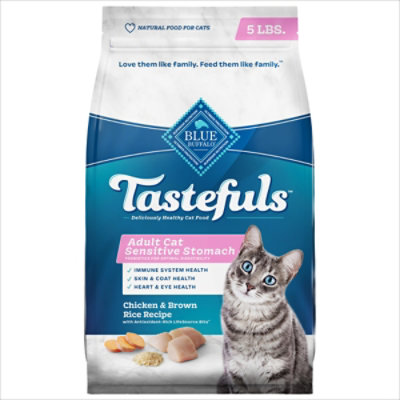 Blue Buffalo Tastefuls Natural Dry Food for Adult Cats Chicken & Brown Rice Recipe - 5 Lb - Image 1