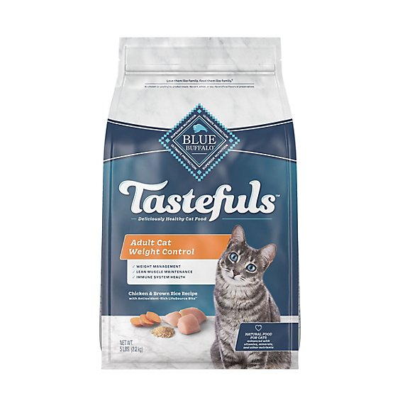 Blue Tastefuls Weight Control Natural Chicken Adult Dry Cat Food - 5 Lb