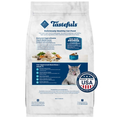 Blue Buffalo Tastefuls Natural Dry Food for Adult Cats 7+ Chicken & Brown Rice Recipe - 5 Lb - Image 2