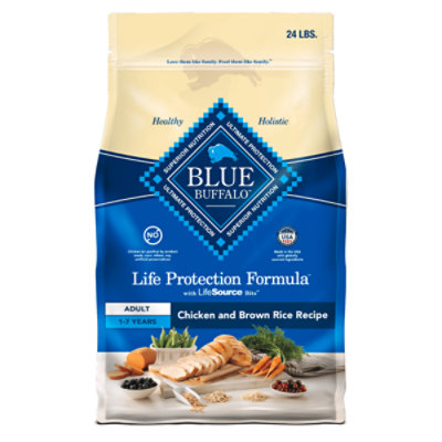 Blue Buffalo Life Protection Formula Adult Dry Dog Food Chicken & Brown Rice Recipe Bag - 24 Lb - Image 1