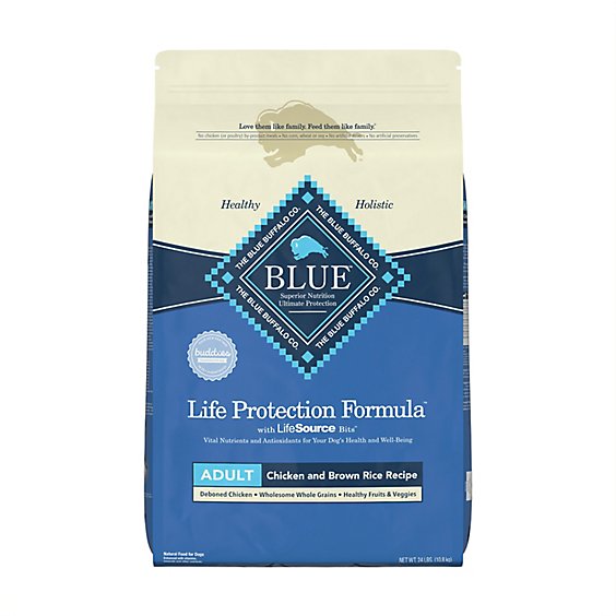 Blue Life Protection Formula Natural Chicken and Brown Rice Adult Dry Dog Food - 24 Lb