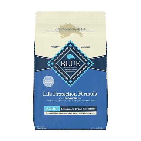 Blue Life Protection Formula Dog Food Adult Chicken And Brown Rice Recipe Bag - 24 Lb