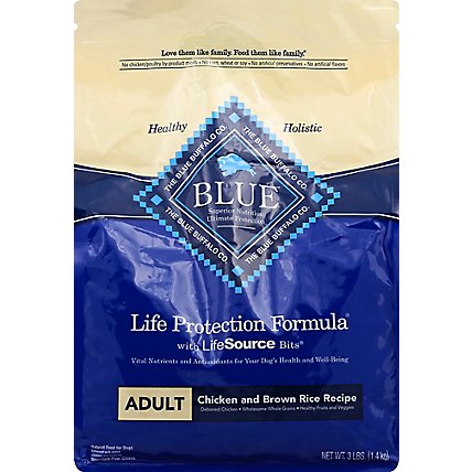 Blue Life Protection Formula Dog Food Adult Chicken And Brown Rice Recipe Bag - 3 Lb - Image 2