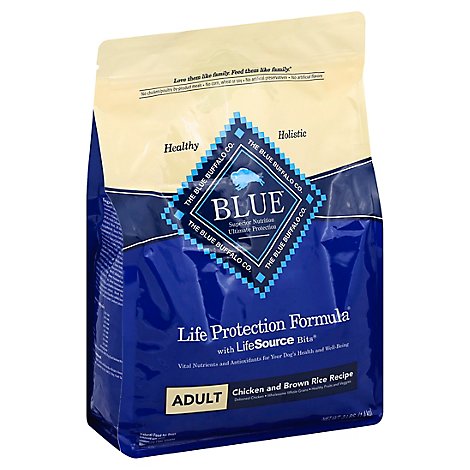 Blue Life Protection Formula Dog Food Adult Chicken And Brown Rice Recipe Bag - 3 Lb