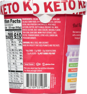 Enlightened Keto Collection Ice Cream Red Velvet 1 Pint - 473 Ml - Image 6