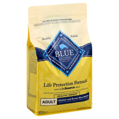 Blue Dog Food Life Protection Formula Adult Healthy Weight Chicken & Brown Rice Bag - 6 Lb