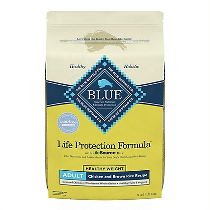 Blue Dog Food Life Protection Formula Adult Healthy Weight Chicken & Brown Rice Bag - 15 Lb - Image 3