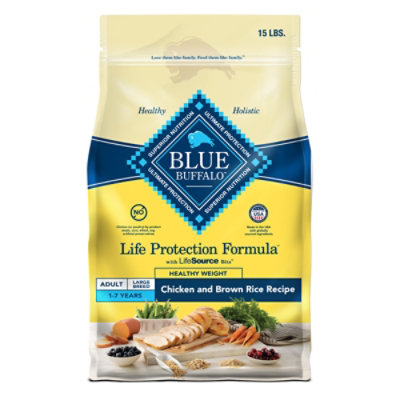 Life Protection Formula Natural Adult Healthy Weight Dry Dog Food Chicken and Brown Rice - 15 Lb - Image 1