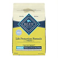 Blue Dog Food Life Protection Formula Adult Healthy Weight Chicken & Brown Rice Bag - 15 Lb - Image 1