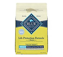 Blue Dog Food Life Protection Formula Adult Healthy Weight Chicken & Brown Rice Bag - 15 Lb
