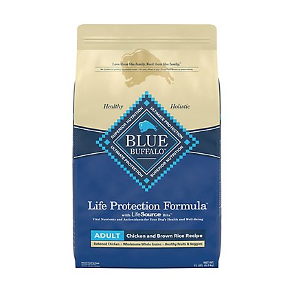 Blue Dog Food Life Protection Formula Adult Chicken & Brown Rice Bag - 15 Lb - Image 2
