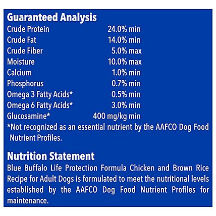 Blue Life Protection Formula Natural Chicken and Brown Rice Adult Dry Dog Food - 15 Lb - Image 4