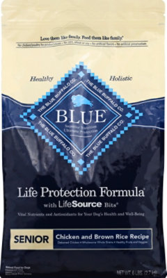 Blue Dog Food Life Protection Formula Senior Chicken & Brown Rice Bag - 6 Lb - Image 2