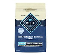 Blue Life Protection Formula Natural Chicken And Brown Rice Senior Dry Dog Food - 15 Lb