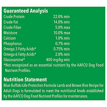 Blue Dog Food Life Protection Formula Adult Lamb & Brown Rice Bag - 15 Lb - Image 4