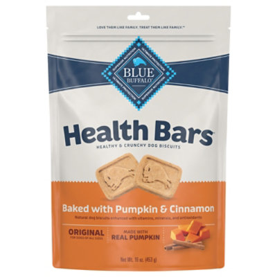 BLUE Dog Food Biscuits Health Bars Baked Pumpkin & Cinnamon Bag - 16 Oz - Image 1