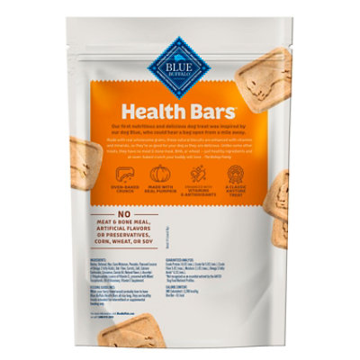 BLUE Dog Food Biscuits Health Bars Baked Pumpkin & Cinnamon Bag - 16 Oz - Image 2