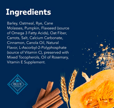 BLUE Dog Food Biscuits Health Bars Baked Pumpkin & Cinnamon Bag - 16 Oz - Image 5