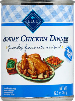 Blue Dog Food Family Favorite Recipes Sunday Chicken Dinner Can - 12.5 Oz - Image 2