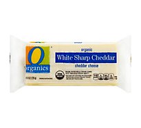 O Organics Organic Cheese Cheddar White Sharp Chunk - 8 Oz