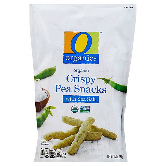 O Organics Crispy Pea Snacks With Sea Salt - 3.3 Oz