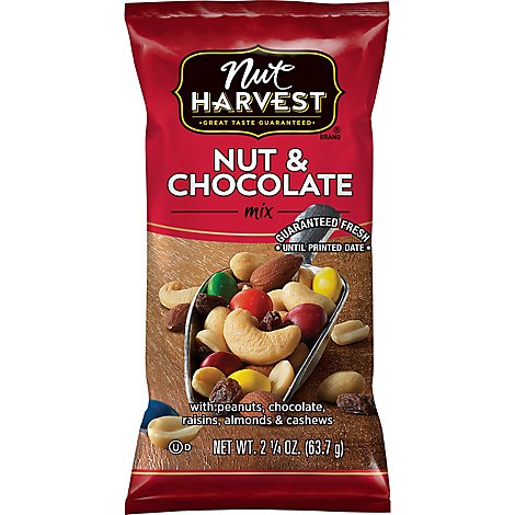 Nut Harvest Nut & Chocolate Mix Plastic Bag - 2.25 Oz