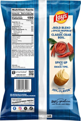 Lays Chesapeake Crab Spice Potato Chips Plastic Bag - 7.75 Oz - Image 5