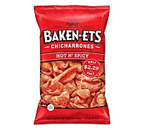 Baken-Ets Hot And Spicy Pork Skins 3.0 Ounce Plastic Bag - 3 Oz